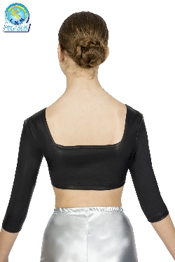 TOP LACCATO OPACO SCOLLO QUADRATO TRE QUARTI DONNA